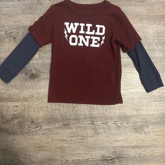 The Children's Place Other - Wild One Maroon Kids Shirt